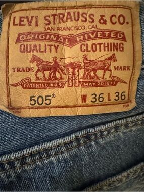LEVI'S 505 Regular Fit Mens 36x36 tall Jeans